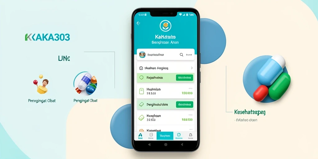 Antarmuka aplikasi KAKA303 untuk pengingat obat yang intuitif dan efektif.