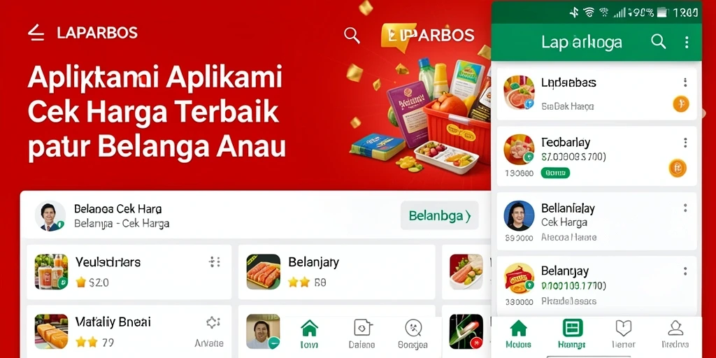 Tampilan antarmuka LAPARBOS yang intuitif untuk cek harga produk.