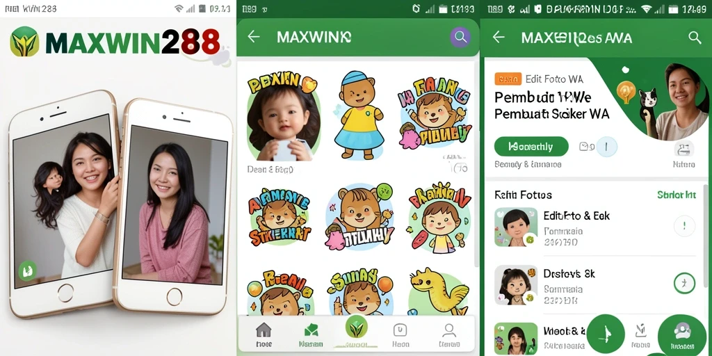 Tampilan antarmuka utama MAXWIN288 untuk membuat stiker WA.