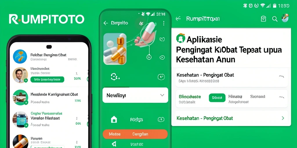 Antarmuka RUMPITOTO yang memudahkan pengingat obat.