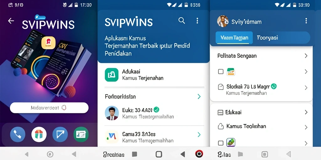 Antarmuka utama SVIPWINS menampilkan fitur terjemahan yang intuitif.