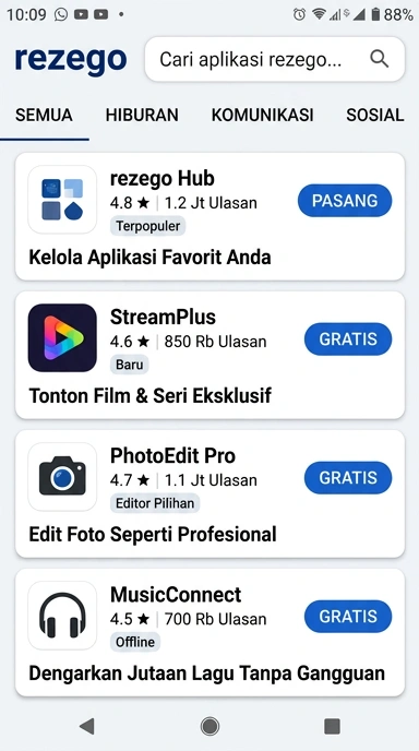 rezego – Indeks Aplikasi Populer dan Kanal Uji Terpercaya